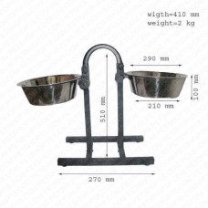 Super Dog Adjustable Dog Feeding Bowl Set Large